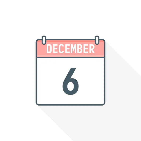 Calendrier Décembre Icône Décembre Calendrier Date Mois Icône Vecteur Illustrateur — Image vectorielle