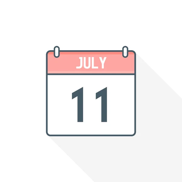 Kalenderikonen För Den Juli Juli Kalender Datum Månad Ikon Vektor — Stock vektor