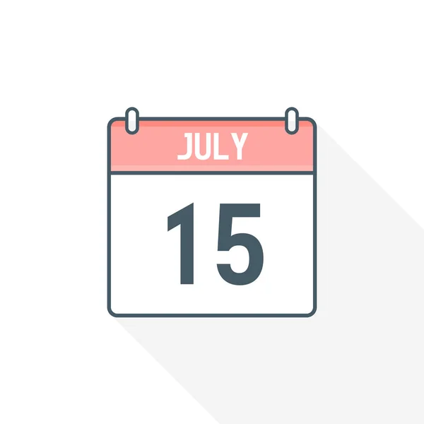 Kalenderikonen Den Juli Juli Kalender Datum Månad Ikon Vektor Illustratör — Stock vektor