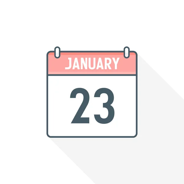 1月23日カレンダーアイコン 1月23日カレンダー日付アイコンベクトルイラストレーター — ストックベクタ