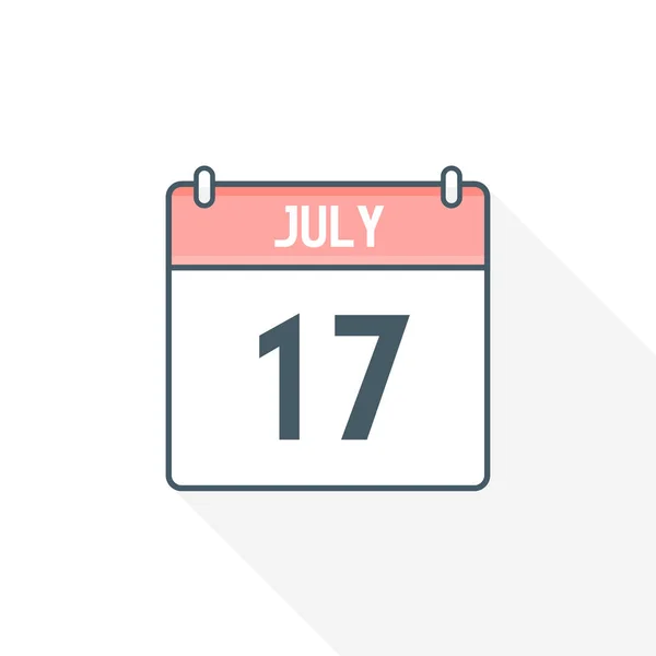 Ikonen För Juli Juli Kalender Datum Månad Ikon Vektor Illustratör — Stock vektor