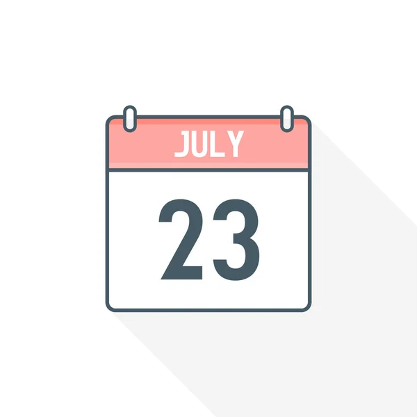 7月23日カレンダーアイコン 7月23日カレンダー日付アイコンベクトルイラストレーター — ストックベクタ