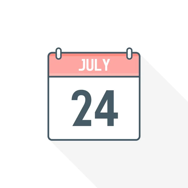 7月24日カレンダーアイコン 7月24日カレンダー日付アイコンベクトルイラストレーター — ストックベクタ