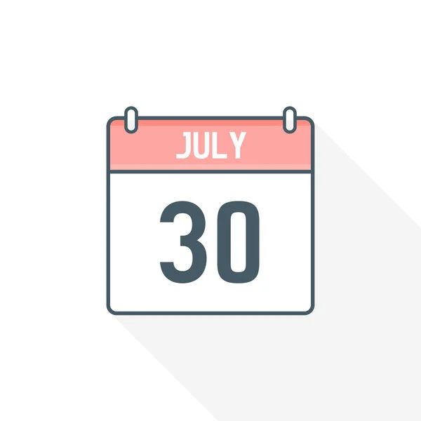 Ikonen För Kalendern Juli Juli Kalender Datum Månad Ikon Vektor — Stock vektor