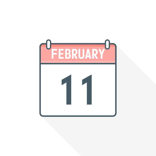 Kalenderbild Vom Februar Februar Kalender Datum Monat Symbol Vektor Illustrator — Stockvektor