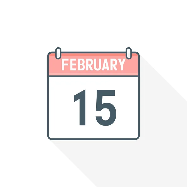 Kalendersymbol Februar Februar Kalender Datum Monat Symbol Vektor Illustrator — Stockvektor