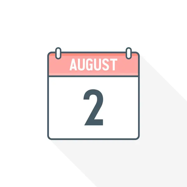 Icono Del Calendario Del Agosto Agosto Calendario Fecha Mes Icono — Vector de stock