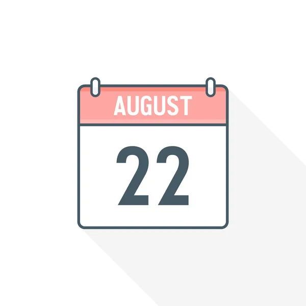 Ikon Kalender Tanggal Agustus Agustus Kalender Tanggal Ikon Vektor Ilustrator - Stok Vektor