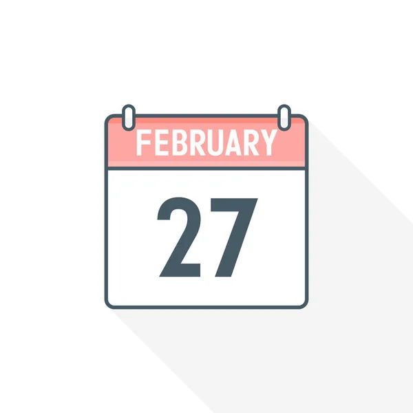 Kalendersymbol Februar Februar Kalender Datum Monat Symbol Vektor Illustrator — Stockvektor
