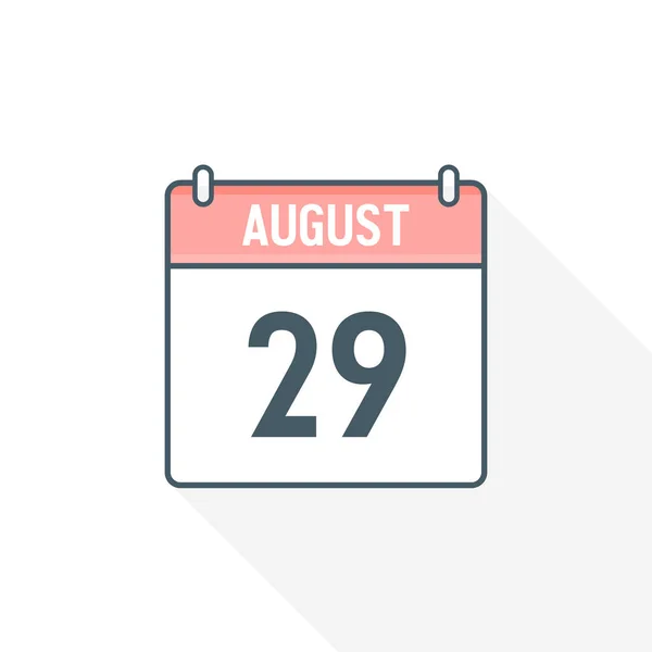 Kalenderikonen Den Augusti Augusti Kalender Datum Månad Ikon Vektor Illustratör — Stock vektor