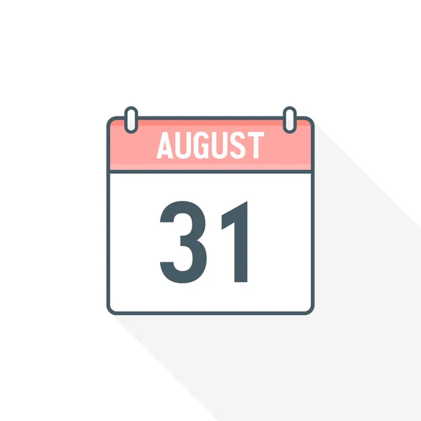 8月31日カレンダーアイコン 8月31日カレンダー日付アイコンベクトルイラストレーター — ストックベクタ
