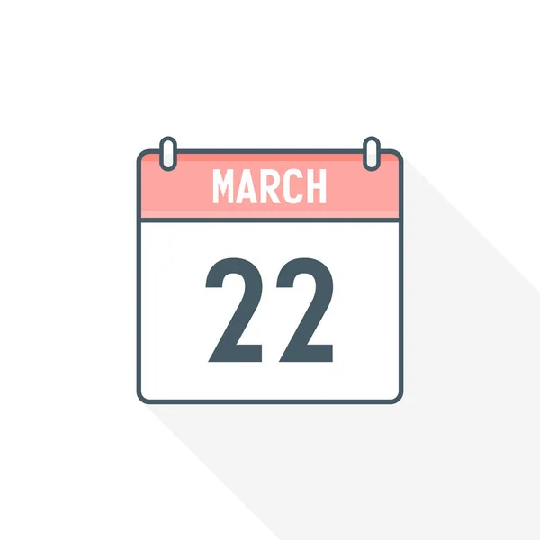 Ikona Kalendarza Marca Marzec Kalendarz Data Miesiąc Ikona Wektor Ilustrator — Wektor stockowy