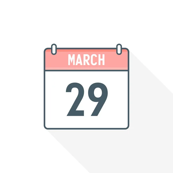 Ikona Kalendarza Marca Marzec Kalendarz Data Miesiąc Ikona Wektor Ilustrator — Wektor stockowy