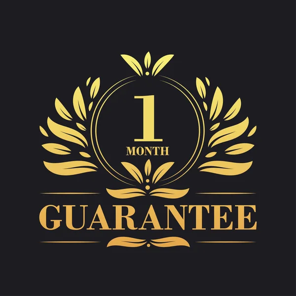 Monat Garantie Logo Vektor Monat Garantie Zeichen Symbol — Stockvektor