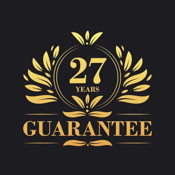 Jahre Garantie Logo Vektor Jahre Garantie Zeichen Symbol — Stockvektor