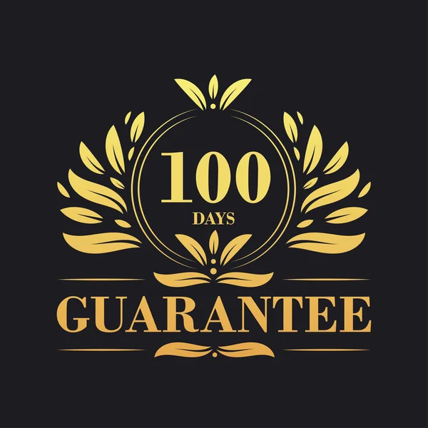 100 Dias Garantia Logotipo Vetor 100 Dias Garantia Sinal Símbolo — Vetor de Stock