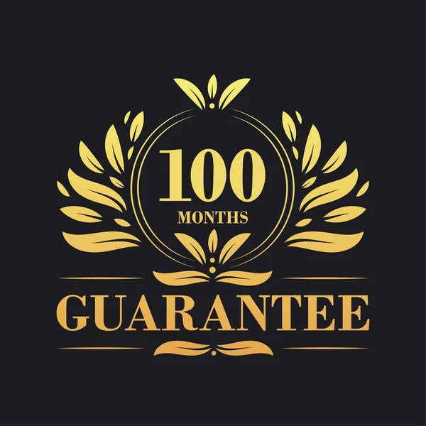 100 Months Guarantee Logo Vector 100 Months Guarantee Sign Symbol — Stock Vector