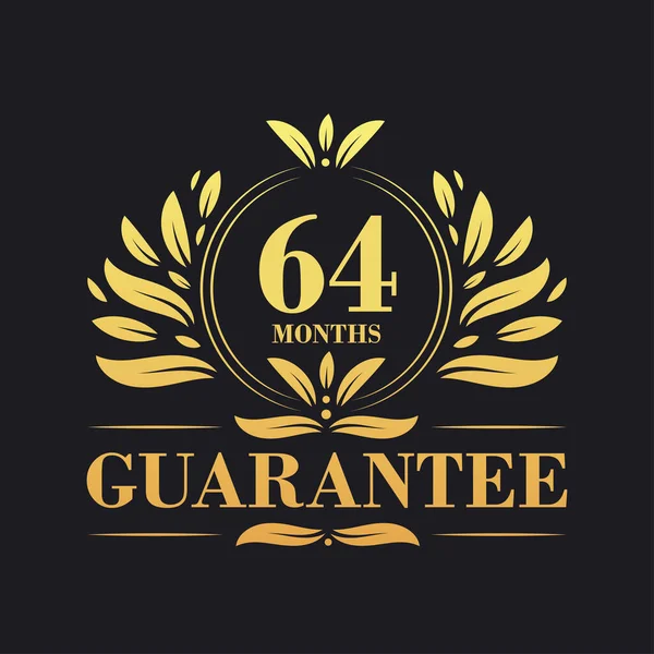 Monate Garantie Logo Vektor Monate Garantie Zeichen Symbol — Stockvektor
