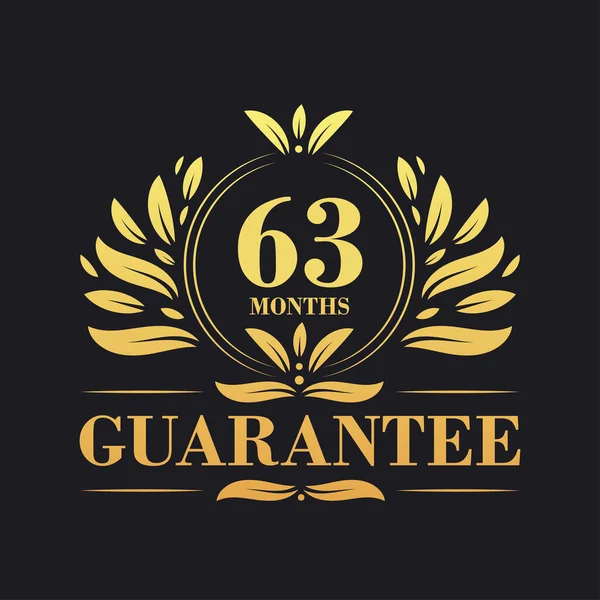 Monate Garantie Logo Vektor Monate Garantie Zeichen Symbol — Stockvektor
