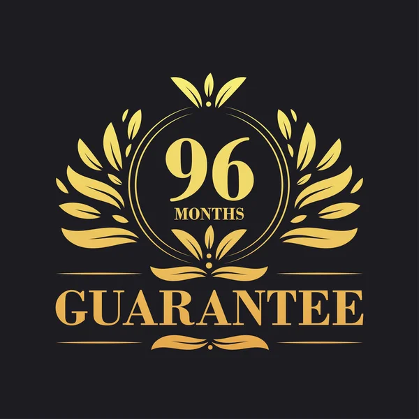 Miesięcy Gwarancja Wektor Logo Miesięcy Symbol Znaku Gwarancyjnego — Wektor stockowy