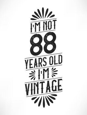 88 yıllık klasik doğum günü. 88. yaş günü klasik tişört tasarımı.