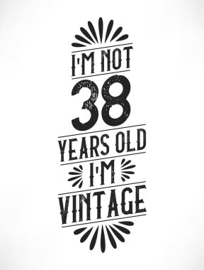 38 yıllık klasik doğum günü. 38. yaş günü klasik tişört tasarımı.