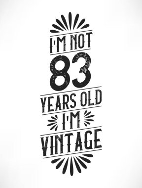 83 yıllık klasik doğum günü. 83. Doğum günü vintage tişört tasarımı.