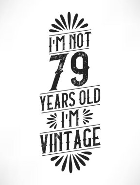 79 yıllık klasik doğum günü. 79. yaş günü klasik tişört tasarımı.