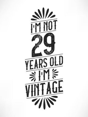 29 yıllık klasik doğum günü. 29. yaş günü klasik tişört tasarımı.