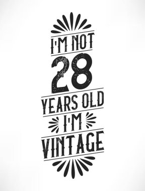 28 yıllık klasik doğum günü. 28. yaş günü klasik tişört tasarımı.