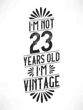 23 yıllık klasik doğum günü. 23. yaş günü klasik tişört tasarımı.
