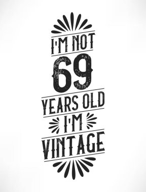 69 yıllık klasik doğum günü. 69. yaş günü klasik tişört tasarımı.