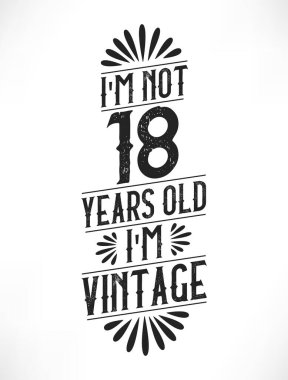 18 yıllık klasik doğum günü. 18. yaş günü klasik tişört tasarımı.