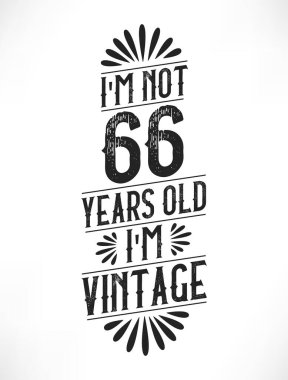 66 yıllık klasik doğum günü. 66. yaş günü klasik tişört tasarımı.