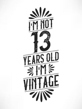 13 yıllık klasik doğum günü. 13. yaş günü klasik tişört tasarımı.