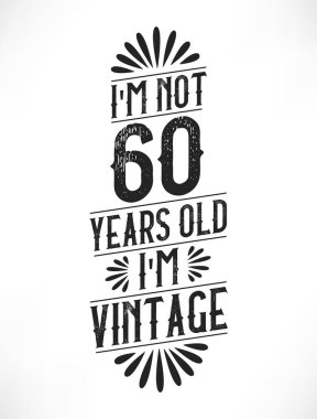 60 yıllık klasik doğum günü. 60. yaş günü klasik tişört tasarımı.