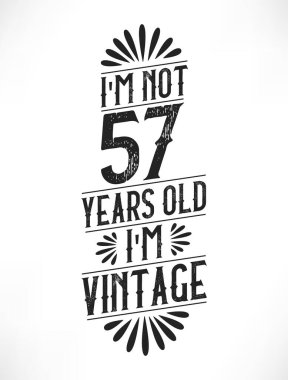 57 yıllık klasik doğum günü. 57. yaş günü klasik tişört tasarımı.