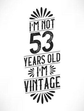 53 yıllık klasik doğum günü. 53. Doğum günü vintage tişört tasarımı.