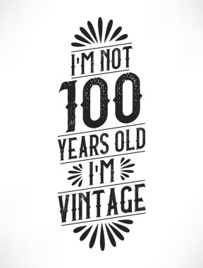 100 yıllık klasik doğum günü. 100. yaş günü klasik tişört tasarımı.
