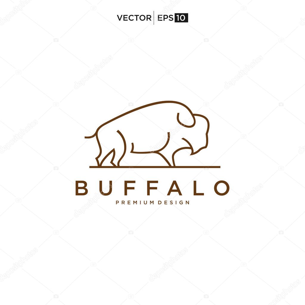 Buffalo Bull Bison logo design inspiration