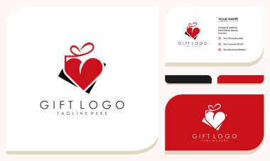 Yaratıcı Hediye Kutusu Soyut logo Sembol Tasarım Vektörü