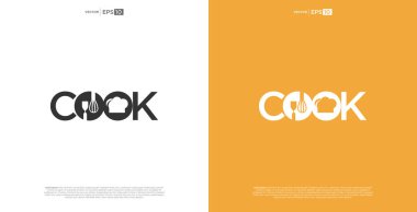 Aşçıya logo metni hazırlıyorum. Tasarım menüsü restoranı için simge veya sembol