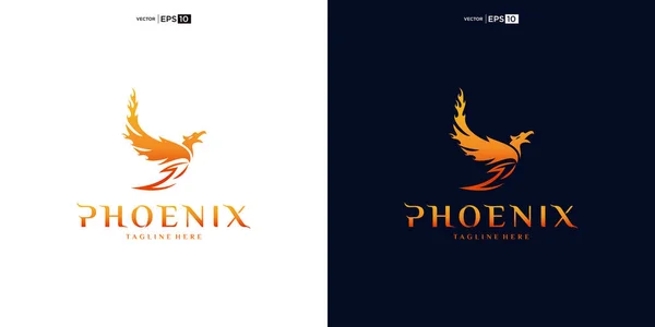 stock vector Phoenix Logo flying bird abstract design inspiration. Eagle falcon soaring Logotype concept icon.