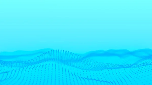 Abstract digital wave of particles. Futuristic point wave. Technology background. 3d.