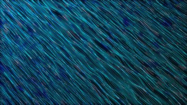 Parçacık dalgası. Dinamik dalgalı soyut bir arkaplan. Büyük veri. Dinamik parçacıkların ses dalgaları karanlığın üzerinde akıyor. 3d oluşturma