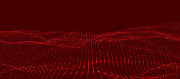 Abstract Digital Wave Particles Futuristic Point Wave Technology Background Vector — 스톡 벡터