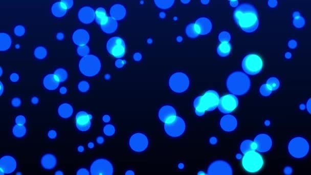 Abstraktní Modré Geometrické Pozadí Pohybujícími Kruhy Jasné Barevné Futuristické Pozadí — Stock video