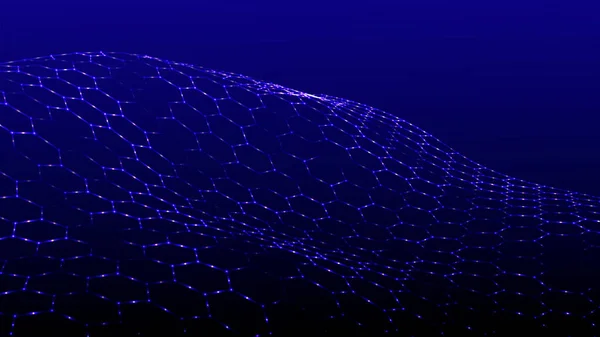 Fond Hexagonal Futuriste Contexte Technologique Abstrait Concept Technologique Big Data — Image vectorielle