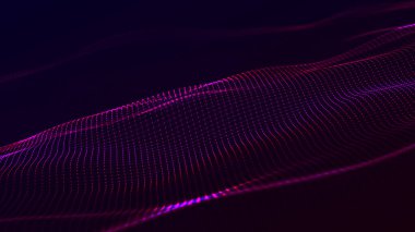 Teknoloji geçmişi. Soyut dijital kombinasyon noktaları. Ağ bağlantısı yapısı. 3B görüntüleme