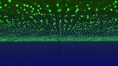 Büyük veri görselleştirmesi. Soyut dinamik parçacıklar. Veri ağları. Dijital iletişim kavramı. 4k animasyon. 3d oluşturma.